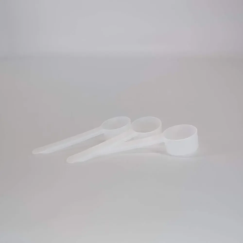 Three Measurex Transluscent Plastic Long Handle Measuring Scoops - 14.8 CC -VGUC